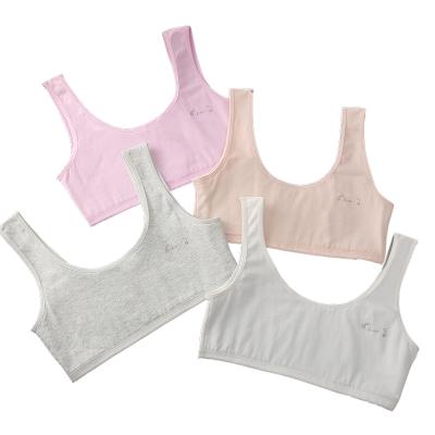 China New Design QUICK DRY Wholesale Cotton Printed Tops Girls Teens Kids Children Training Sports Bras for sale