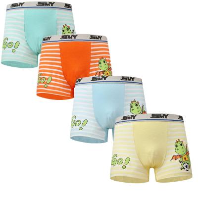 China New Arrival Cotton QUICK DRY Breathable Boy Short Boxers Cartoon Boys Underwear for sale