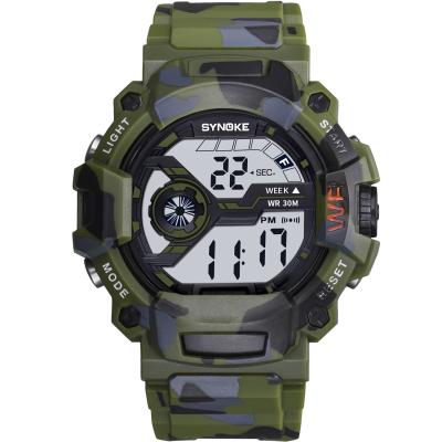 China SYNOKE 9603 Alarm Tangan Jam Camouflage Electronic Waterproof Digital Sports Watches for sale