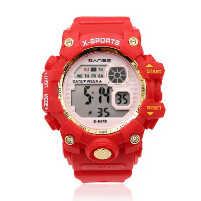 China Transparent Alarm New Digital Sports Wristwatch Brand Watch Sanse S-647B Children Watch for sale