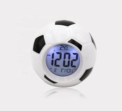 China Calendars Football Design Digital Chalkboard Talking Alarm Clock With Temperature for sale