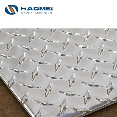 China Floor Five Bar Diamond Ribbed Aluminum Sheet Price for sale