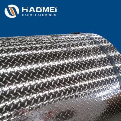 China Automobile Floor 1060 1100 3003 Stucco Embossed Aluminum Coils / 8011 Diamond Sheet For Trailer for sale