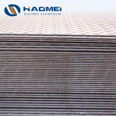 China Anti-Slip Checkered Pattern Stucco Embossed Aluminum Plate For Anti-Slip for sale