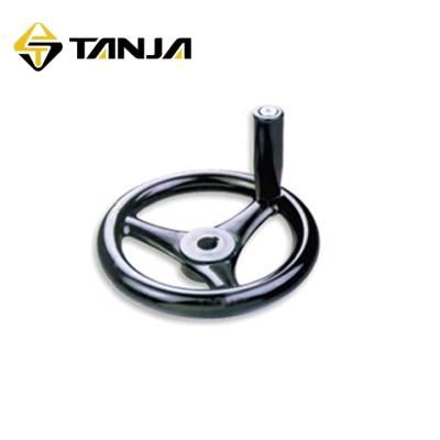 China Chemical Solvent Resistant TANJA T18 Plastics Single Handle With Three Spoked Round Clamp Machine Handwheels for sale