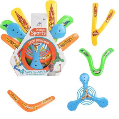 China PU Children Amusement Sport Toys Safe Plastic Soft Flying Disc Boomerang Toy For Kids for sale