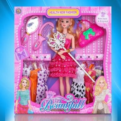 China Hot Selling Cheap Plastic Princess Doll 3-10 Age Girls Gift Change Clothes Doll FLASHING Toy for sale