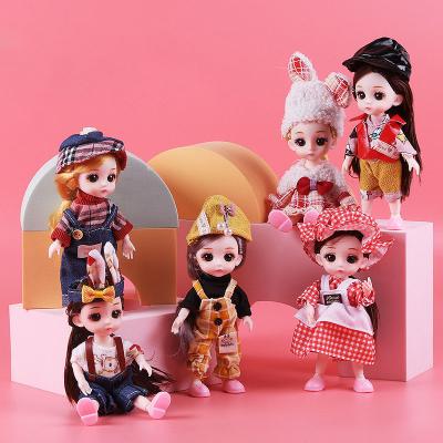 China Mini 2022 Hot Sale Doll 16cm 2-10 Years Girl 6 Pcs In Fashion Adorable Modern Girls Plastic Princess Doll Toy for sale