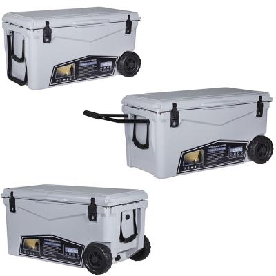 China Wholesale waterproof rotomolded hard ice coolers insulated LLDPE fish cooler box for sale