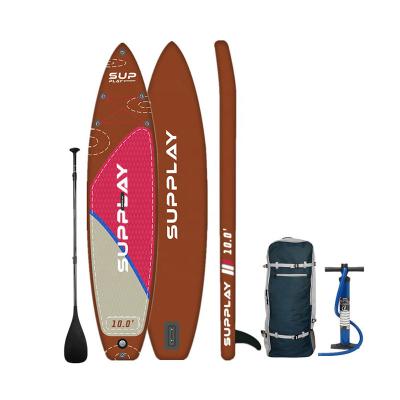 China 9' Unisex Single Layer Inflatable SUP Stand Surfing Inflatable SUP Cruising Paddle for sale