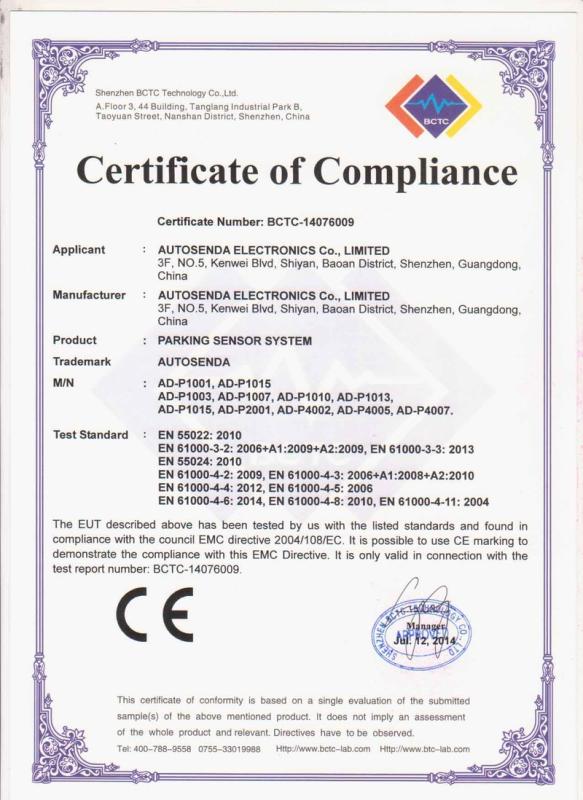 CE - Shenzhen Hesida Electronics Co., Ltd.