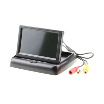 China Foldable Universal Wide Angle 4.3 Inch Foldable LCD Monitor Car Rear View for sale