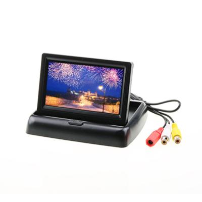 China 12V 4.3inch Universal Foldable Vehicles Car Rear View LCD Display Foldable Monitor for sale