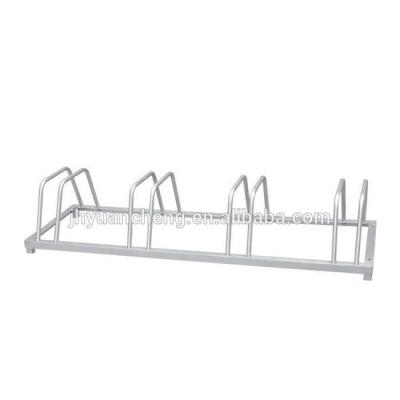 China Steel 4 Bike Floor Bicycle Rack Park Bike Display Bicycle Parking Rack Rack for sale