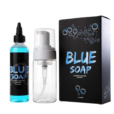 China Disinfection Tattoo Spray Bottle 4OZ Tattoo Numbing Spray Blue Bottle for sale