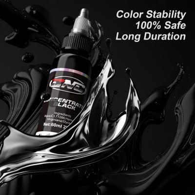 China Dark Tattoo Pigment Ink Concentrated Black Cosmetic Tattoo Ink for sale