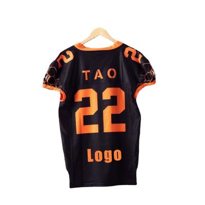 China Custom high quality antibacterial hot sale polyester sublimation tackle twill american football uniforms for men college student for sale