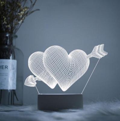 China 3D Night Lights 3D Night Lights Optical Illusion LED Night Lamps Acrylic 3d Light Decorative Gift for Kids for sale