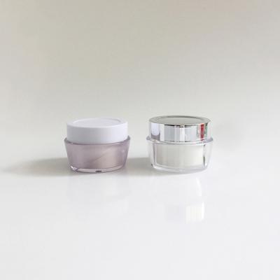 China New Design Cosmetic Eco-friendly Round 30ml 50ml Acrylic Refillable Cream Jar With Spare Inner Jar For Skin Care Cream for sale