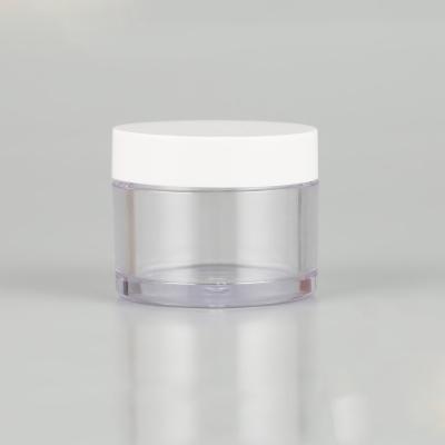 China 5g 10g 20g 30g 50g 100g Cosmetic Skin Care Pet Cream Plastic Jar With Wood Grain Cap Acrylic Plastic Cosmetics Jar With Lid for sale