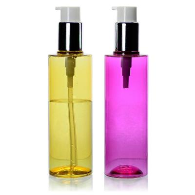 China High Quality Personal Care 200ml Transparent PETG Bottle With White Lotion Pump for sale