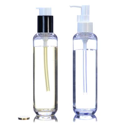 China High Quality Personal Care 160ml Transparent PETG Bottle With White Lotion Pump Refilling Makeup Remover Bottle for sale