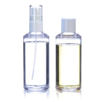 China High Quality Personal Care 180ml Transparent PETG Bottle With White Lotion Pump Refilling Makeup Bottle for sale