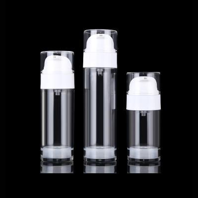 China PP Container Eco-Friendly White Empty Plastic Cosmetic Packaging Airless Serum Lotion Pump Bottle 15ml 20ml 30ml 50ml for sale