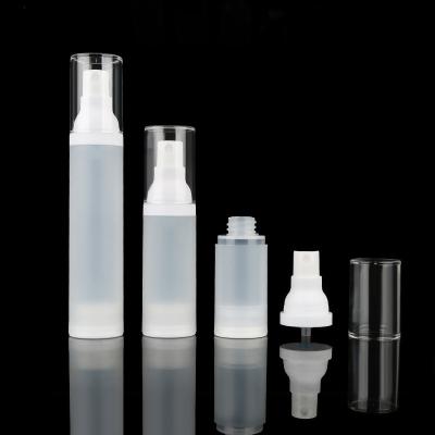 China Cosmetic Bottle 15ml 30ml 50ml PP Airless Pharmacy Cosmetic PP Pump Bottle For Cream for sale