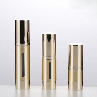 China 100ml 80ml 50ml 30ml 15ml Luxury Silver Aluminum Cosmetic Spray Dispenser Airless Pump Frosted Plastic Bottle for sale