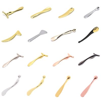 China New Alloy Metal Eye Spatulas Spoon Mask Spatula Scoop Wrinkle Blending Massage Cosmetic Facial Cream Eye Cream Anti Sticks Eye Makeup Tool for sale