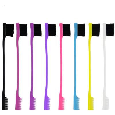 China Comfortable Double Head Cosmetic Multifunctional Makeup Multi Color Toothbrush Eyebrow Brush Hair Beauty Tools for sale