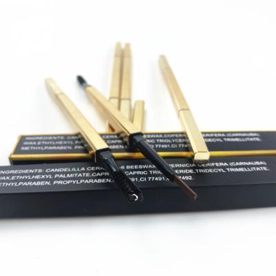 China Custom Logo Eyebrow Pencil Private Label Slim NYX Davis Wholesale Gold Eyebrow Cosmetic Long Lasting Waterproof Makeup for sale