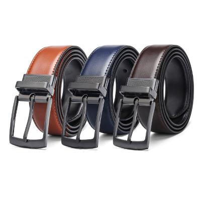 China Double Sided Luxury Reversible Strap Buckle Genuine Leather Belt for sale