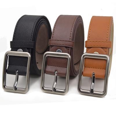 China Fashion Cheap Leisure PU Leather Belts Pin Bucklewith Rivet Punk Style New Designer Leisure Classic For Kid for sale