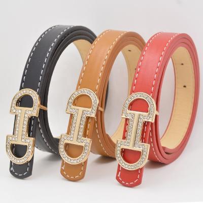 China Leisure Kids Luxury Brand PU Alloy Diamond Buckle Children Jeans Dress Leather Belt for sale