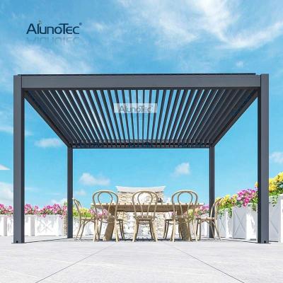 China Easily Assembled Large Motorized Wedding House Roof Deck Canopy Bioclimatic Aluminum Metal Gazebo Outdoor Canopy Pergola for sale