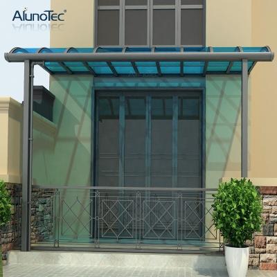 China AlunoTec Best Selling Windproof Sun Shade Powder Coated Polycarbonate Canopy Customized Aluminum For Outdoor for sale