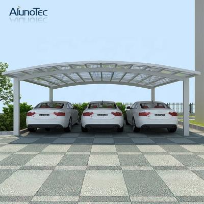 China Aluminum Carports Garages With M Shaped Polycarbonate Roof Outdoor Polycarbonate Pergola Patio Cover Portable Garage Canopy Aluminum Carports Garages for sale