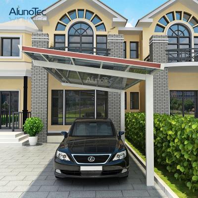 China Waterproof Customized Polycarbonate Canopy Parking Frame PC Roof Canopy Patio Cover Pergola Gazebo Aluminum Car Port for sale