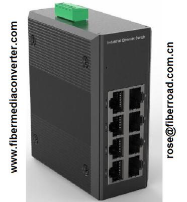 China industrieller Schalter -40℃~75℃, Schalter des Ethernet-8-Port des Ethernet-8x10/100/1000Base-TX zu verkaufen