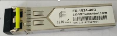 China 2.5Gb/s 40km SFP Transceiver (Multi-rate) Hot Pluggable, Duplex LC, +3.3V, 1550nm, DFB-LD, Single-mode, DDM FS-1524-40D for sale