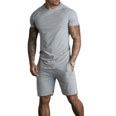 China Breathable 2021 summer new sport casual men's short sleeve suit in plain color and striped men's suit for sale