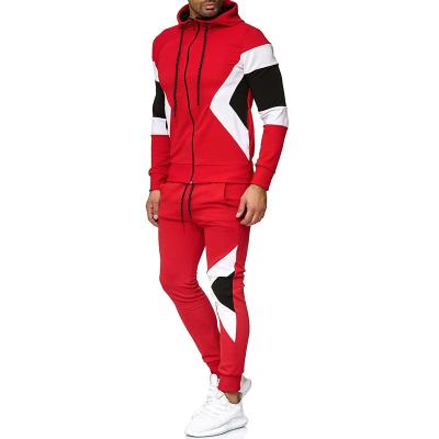 China Breathable the new fall 2021 men's casual hooded and colorful two-piece hoodie sports suits for sale