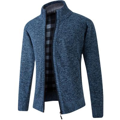 China new Anti-wrinkle autumn and winter sweater for men with a cashmere cardigan jacket with a stand collar for sale