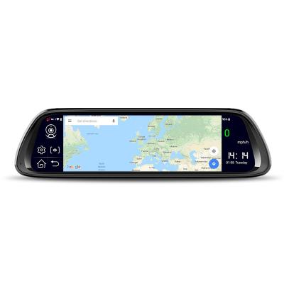 China 9.66 inch 8.0 Screen Waterproof Rearview Android DVR with Touch Screen, GPS, WIFI, G-SENSOR, FREE REMIT DUAL CAMERA for sale