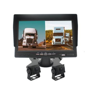 China Waterproof Front & Rear & 7 Inch Reversing Dual Camera Monitor AHD Kit DVR Recorder For Truck Bus Van With Wide Angle And Night Vision for sale