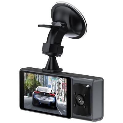 China Waterproof 3 Inch Full HD 1080P 3 Lens Video DVR, Rotating Camera, Roof Sucker Mount Loop Recording Dash Car WDR Cam With G-sensor for sale