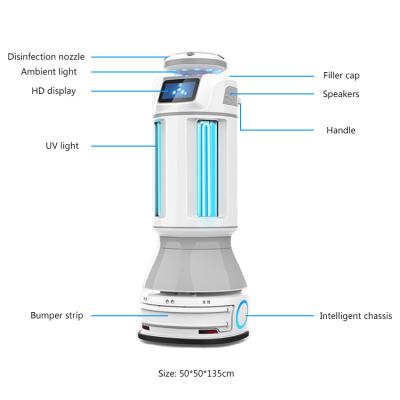 China ZHLUN Hotels robot light and spray disinfection uv-c robot for sale