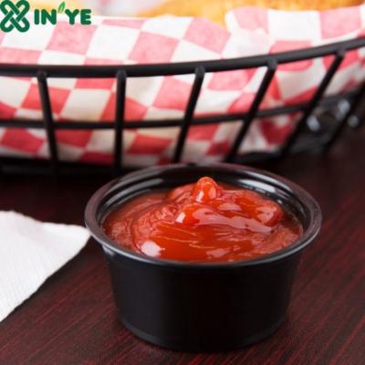 China Restaurant Eco - Friendly Disposable Packaging Container Take Away PP Plastic Sauce Cup With Lid for sale